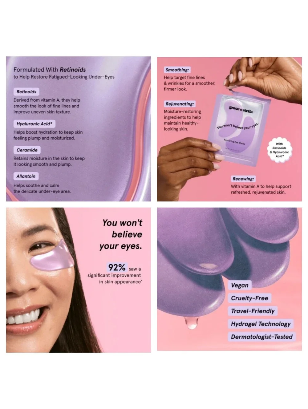 🎉3•$13/4•$16🎉 GRACE & STELLA Eye Mask Heroes